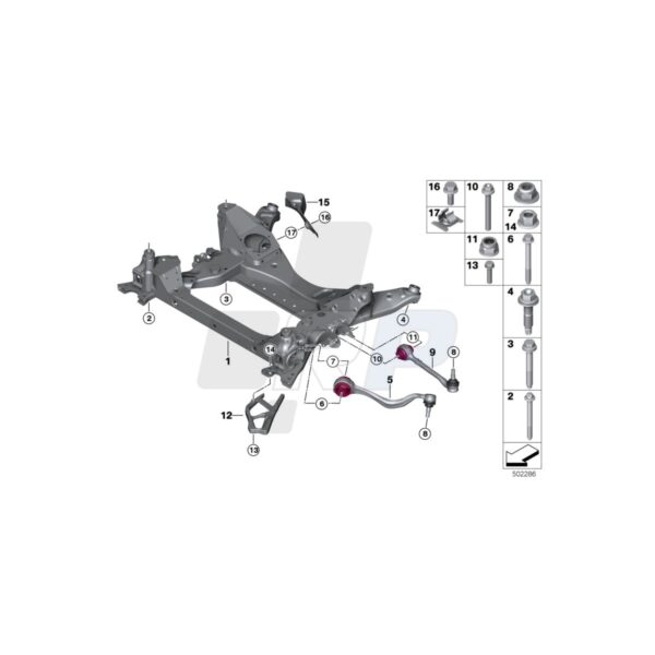 Сайлентблок BMW X3 G01 X4 G02